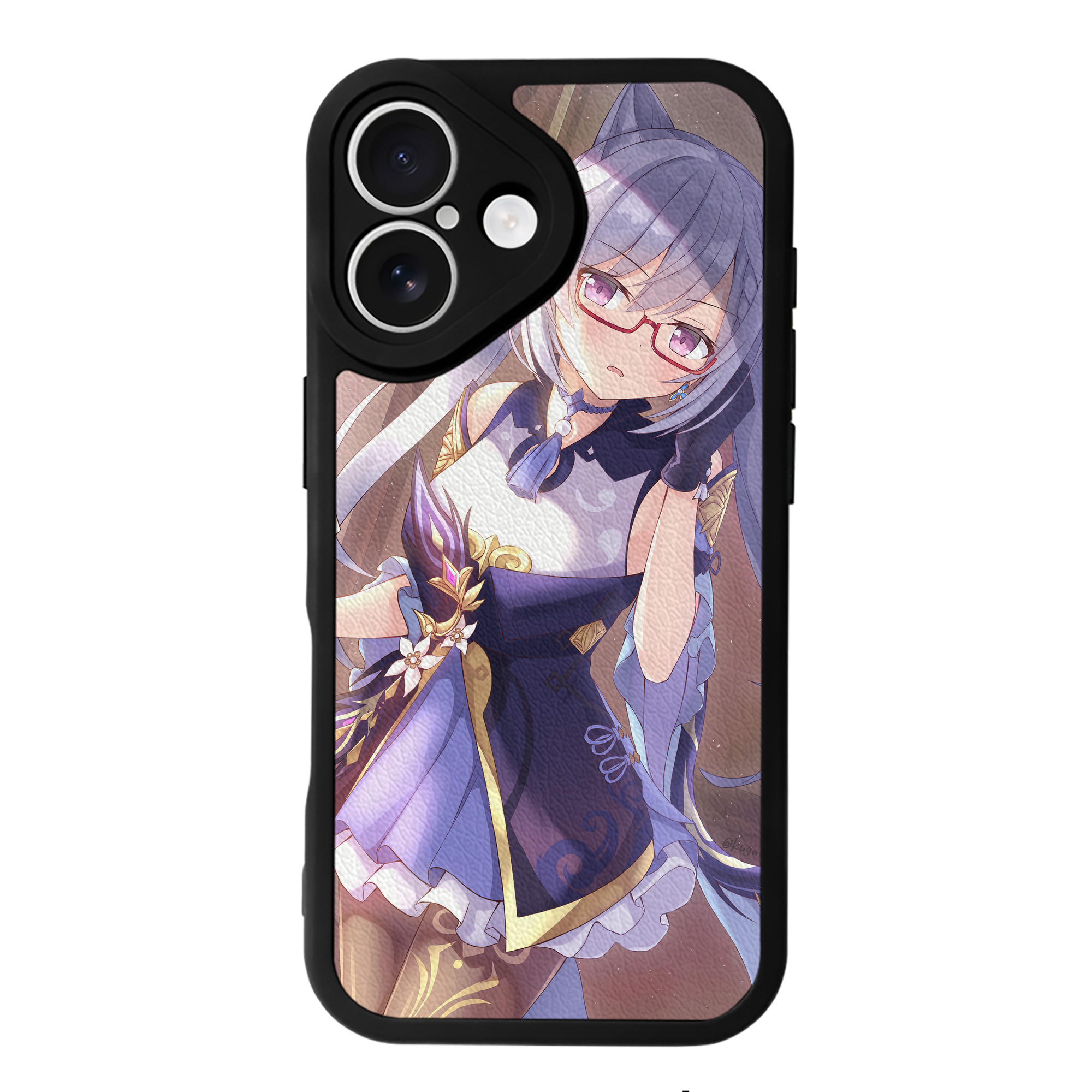 げんし神 genshin 【iPhone 16シリーズ対応】シリコンスマホケース（レザー調） 材質：シリコン